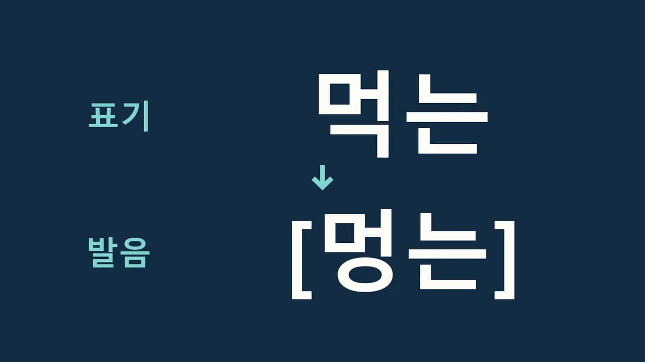 아는 단어가 듣기에서 낯설다면 ‘먹는[멍는]’부터 복습해 보자