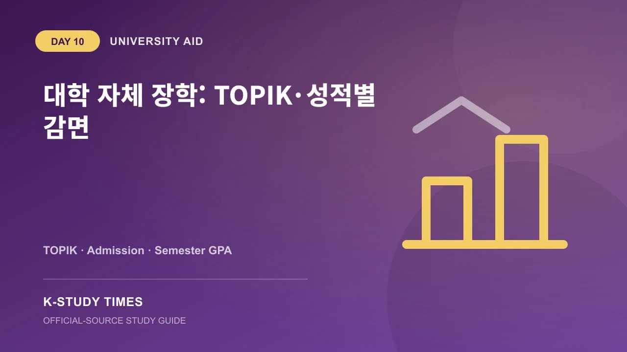 GKS以外の大学独自留学生奨学金:TOPIK・入学評価・学期成績による授業料減免の仕組み