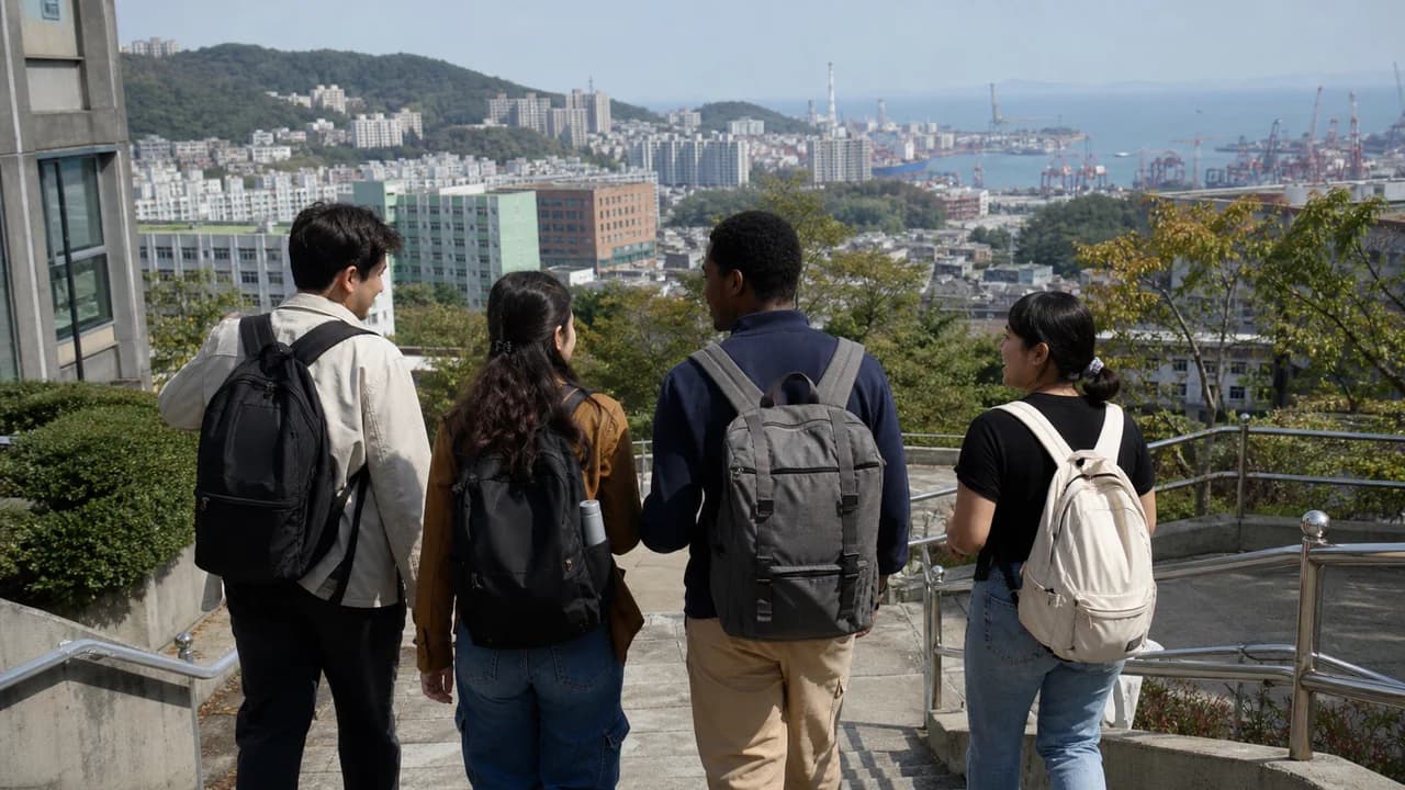 Que tipo de cidade universitária é Busan? 17.606 estudantes internacionais em 14 universidades
